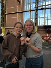 Child making handmade soap at a Sparkling Mosaic kids workshop in Amsterdam