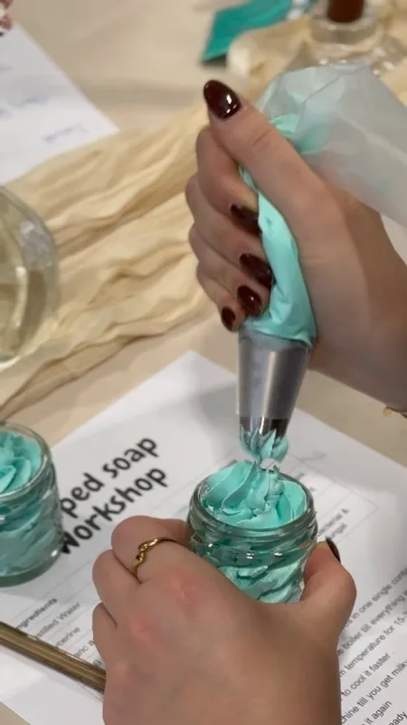 Whipped soap swirls