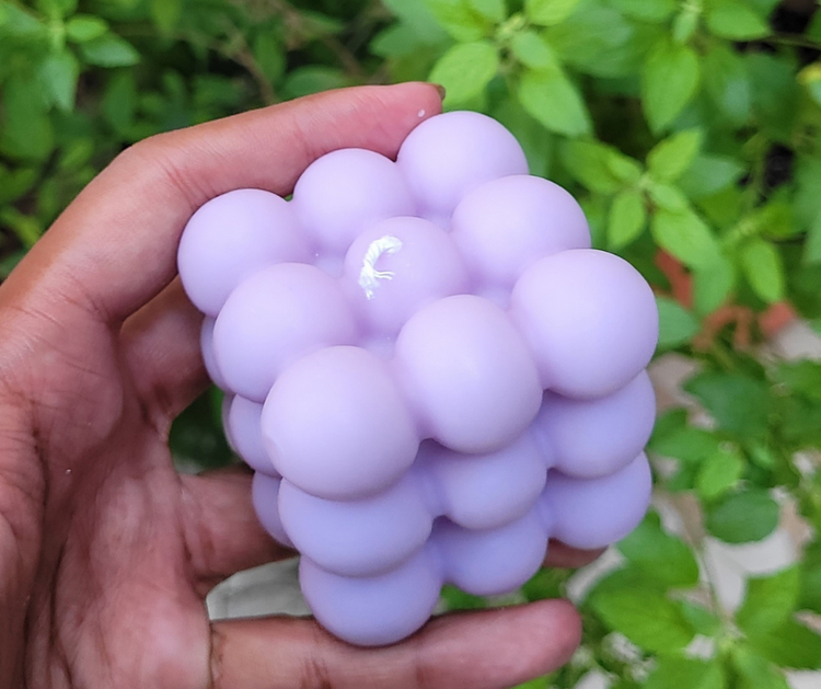 Purple Bubble Candle