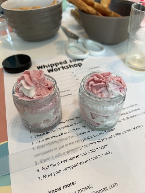 Whipped soap display