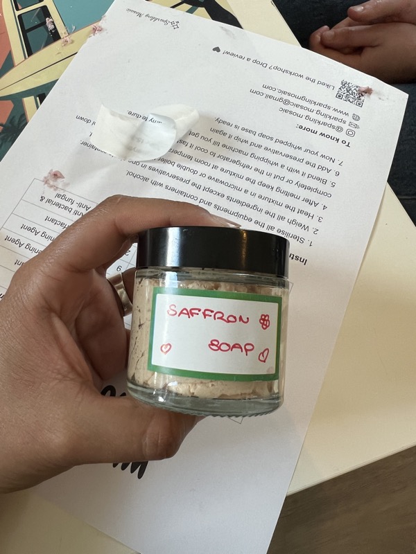 Whipped soap finished