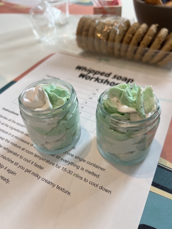 Whipped soap in progress